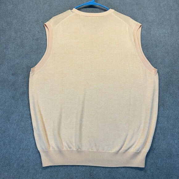 Peter Millar Sweater Vest Men XL V-Neck Silk Cashmere Blend Greensboro Golf Club - Picture 7 of 7